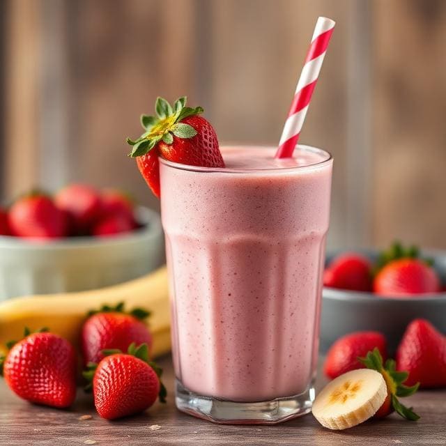 Banana Strawberry Smoothie One Fifteenth Coffee